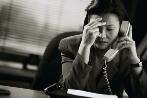 relieve stress so you don't end up like this frustrated businesswoman